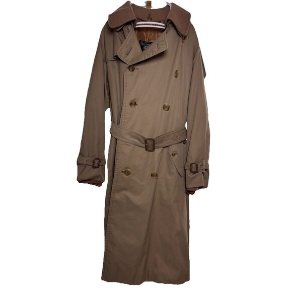 Vintage Burberrys Classic Trench Coat M/L 40L 50L Wool Liner Nova Check England - Picture 1 of 16